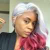 PURPLE/WHITE Prepluck Glueless Fashion Virgin Hair Wigs-59