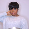 Straight Pixie Cut Wig Black Bob Wigs