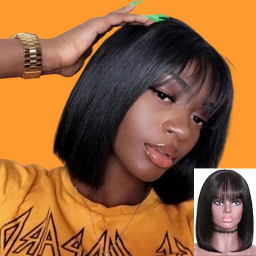 Natural Black Color Bob Wig