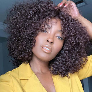 Short Bob Deep Curl Brazilian Wigs