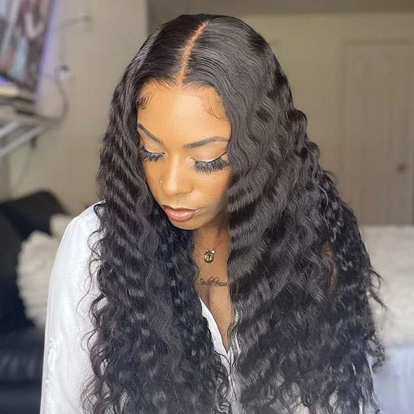 Glueless Long Loose Wave Black Wig