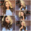 Beauty Hot Sale Brown Blonde Wave Glueless Wig