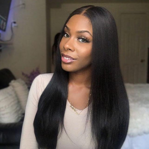 Beauty Long Straight Black Glueless Wig