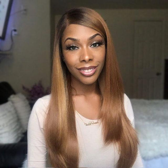 Beauty Long Straight Brown Glueless Wig