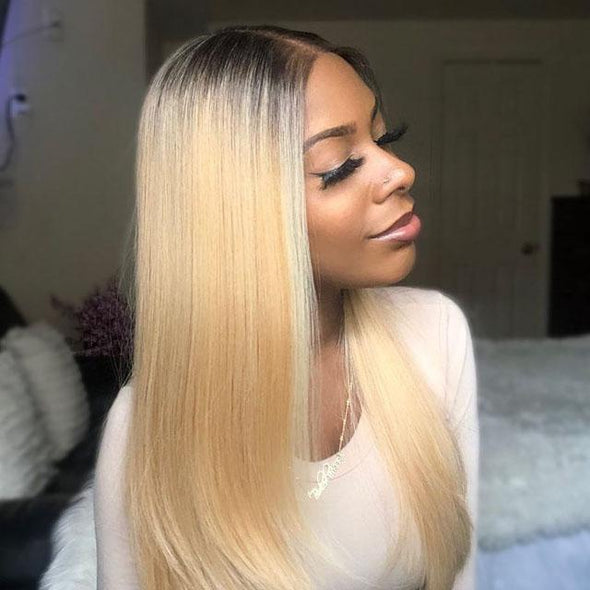 Beauty Long Straight Golden Glueless Wig