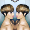 Black Brown Short Wig