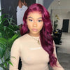 Purple Red Body Wave Wig-140%(Extra Thick As In Video)