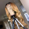 Front Silk Glueless Brazilian Gold Wig-140%(EXTRA THICK AS IN VIDEO)